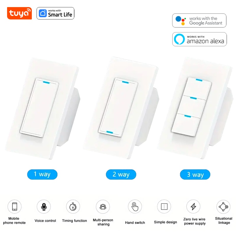 Wifi Smart Switch Panel Needs Neutral Line 2.4 GWiFi us 10A, 110-240V ...