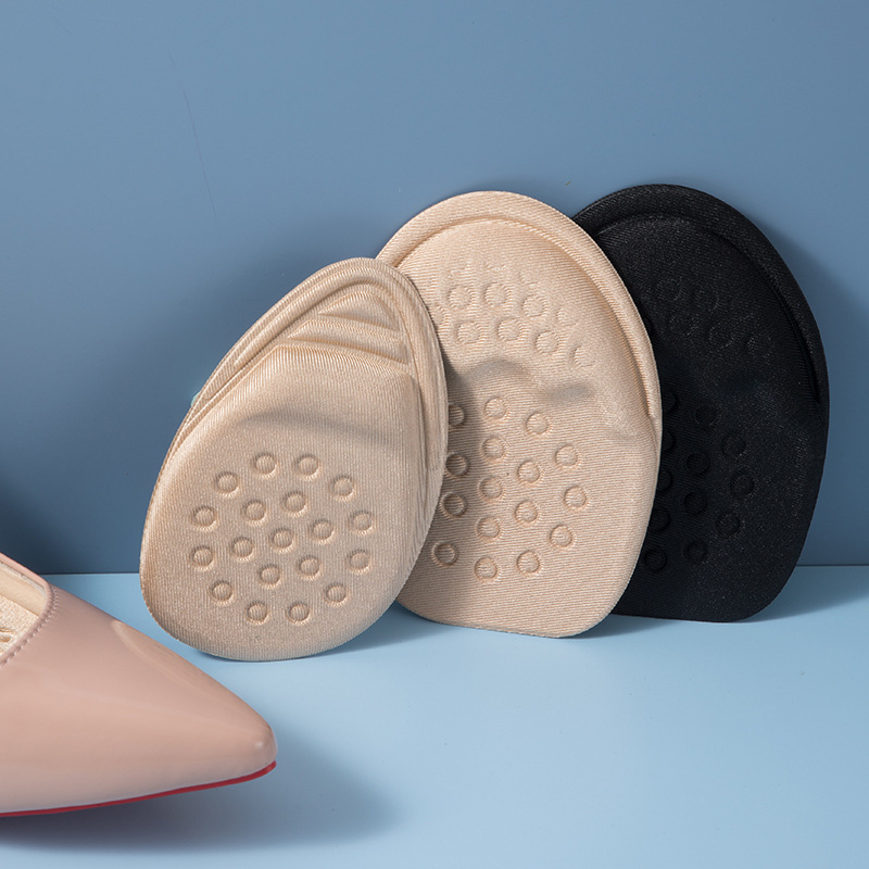 ปรับบรรจุ Insoles Soft Breathable Toe Anti-Wear Forefoot ครึ่งขนาด Pad ...