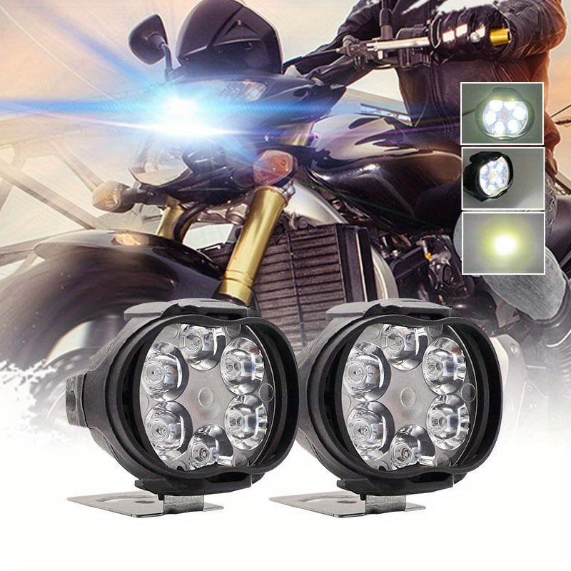 รถจักรยานยนต์ไฟหน้าทํางาน Spot Light LED รถมอเตอร์ไซด์ 6500k สีขาว ...