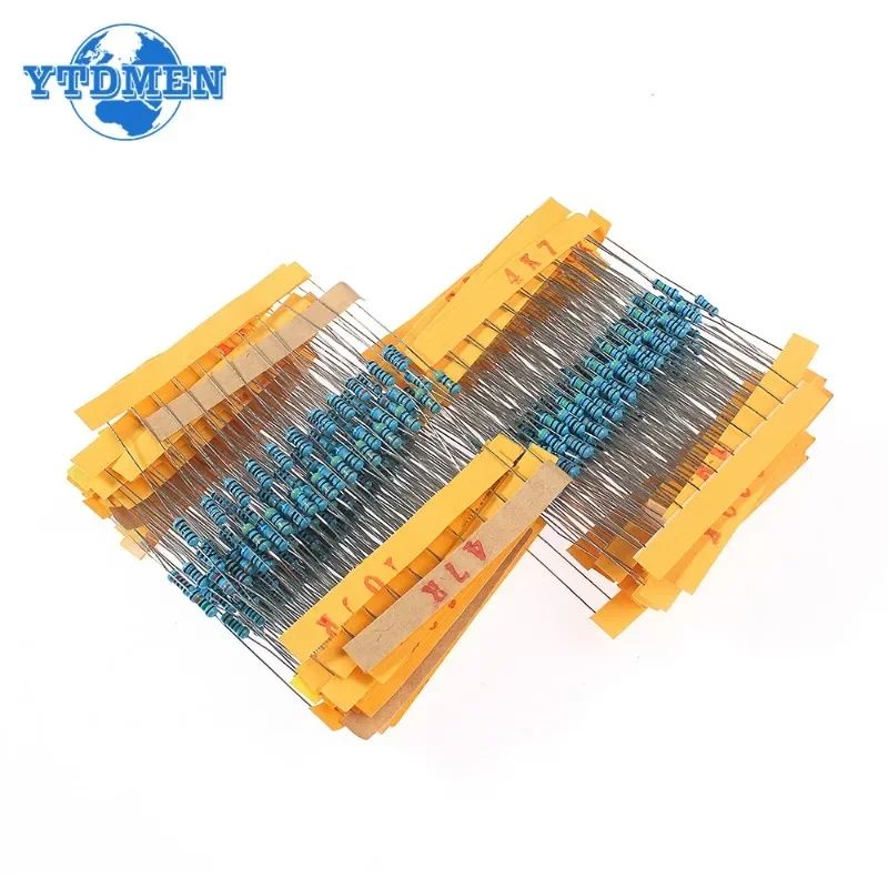 Resistor Assortment Kit 500 ชิ้น 50 ชนิด 1% ฟิล์มโลหะ 0.25 วัตต์แม่นยํา ...