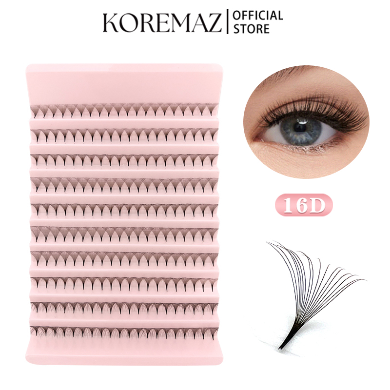 Koremaz 16D 200 คลัสเตอร์ Premade แฟนรัสเซียปริมาณขนตา Extensions 9 ...