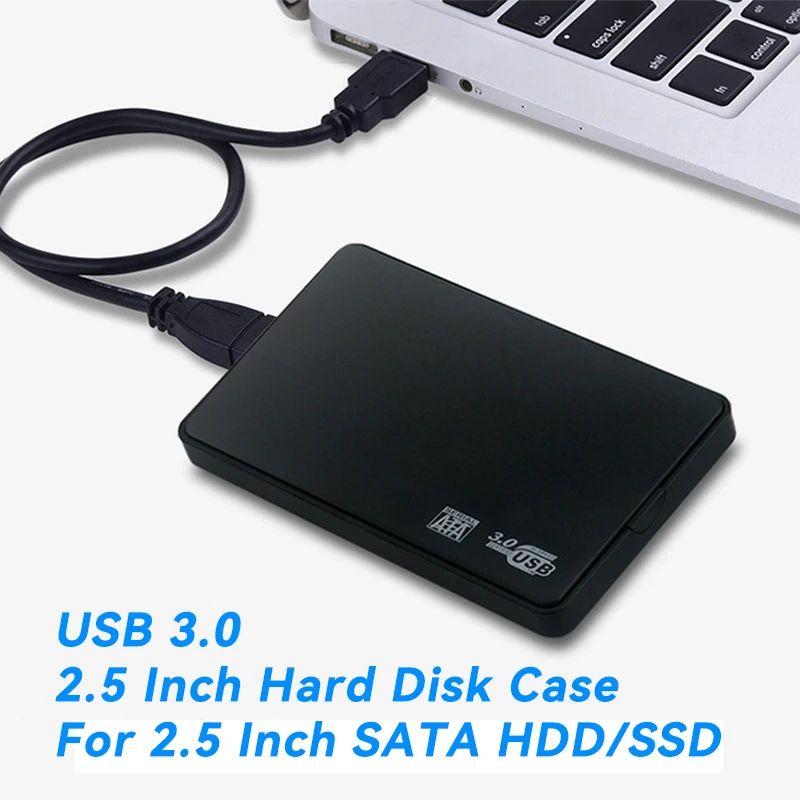 กล่องฮาร์ดไดร์ฟภายนอก ขนาด 2.5 นิ้ว USB 3.0 สำหรับ SATA HDD SSD ความเร็ว 5Gbps สำหรับจัดเก็บข้อมูลบน PC และแล็ปท็อป