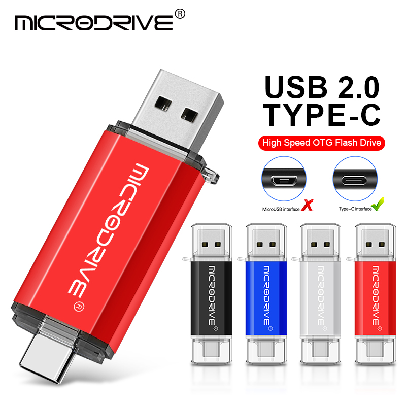 แฟลชไดรฟ์ Microdrive 32GB 64GB 128GB USB Type C ไดรฟ์ปากกา OTG ความเร็ว ...