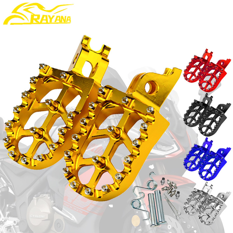 อุปกรณ์ดัดแปลงมอเตอร์ไซค์ผลิตจากอลูมิเนียมอัลลอย CNC เหมาะสําหรับ CRF250/300L/M/Rally, CRF250R/RX, CRF450RL, CR125/250 แป้นเหยียบทันสมัยอินเทรนด์