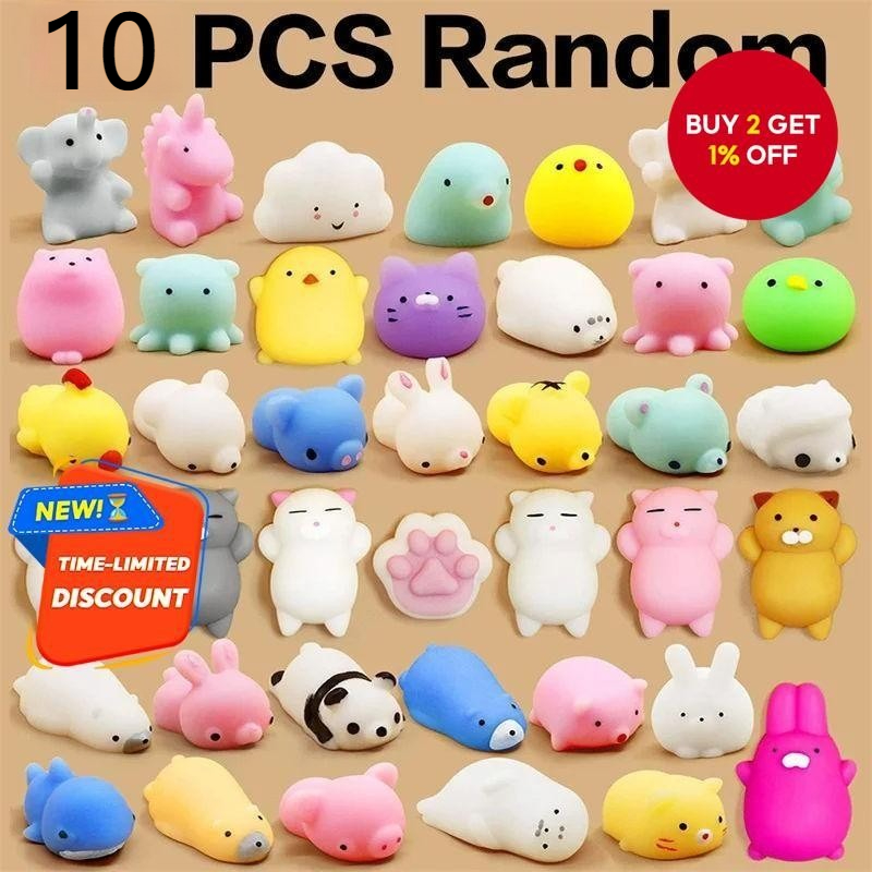 โมจิสัตว์น่ารักคาวาอี้ – 30/50/100 ชิ้น, ของเล่นคลายเครียดสําหรับเด็ก, ของแจกงานปาร์ตี้ และของขวัญวันเกิด