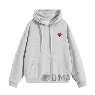 โปรโมชั่น Flash Sale : WINTY Hoodie เสื้อคลุมแขนยาวมีฮู้ด คอสวม ปักลายหัวใจ ผ้าคอตตอนวอร์ม กันหนาว กันแดด