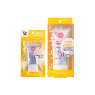 Cathy Doll ULTRA LIGHT SUN FLUID SPF50 PA++++ ครีมกันแดดเนื้อฟลูอิด สูตรสำหรับออกแดดแรง มีให้เลือก 2 ขนาด