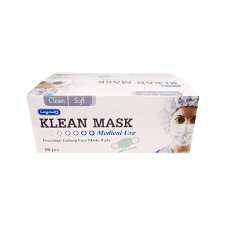 หน้ากากอนามัยทางการแพทย์ หน้ากากอนามัย Klean mask (Longmed) แมสทางการแพทย์ หนา 3 ชั้น หายใจสะดวก