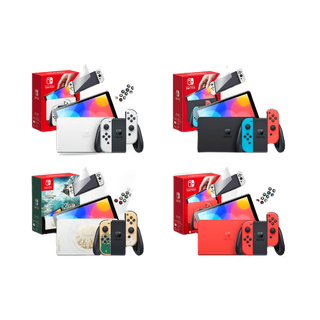 [All Synnex] Nintendo Switch OLED เครื่องนินเทนโดสวิทซ์ ศูนย์ไทย White , Neon , Zelda , Mario Red แถมฟรี!กันรอย+ครอบปุ่ม