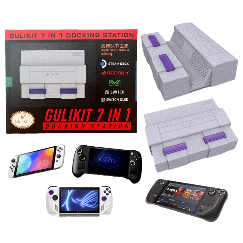 Gulikit 7 in 1 Docking Station SD03 For Steam deck,Rog ally,Aya neo,Switch oled (Multi dock)