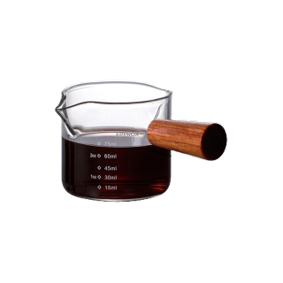 โปรโมชั่น : YKLWORLD 75ml แก้วตวง ถ้วยตวง แก้วช็อตกาแฟเอสเปรสโซ่ ด้ามจับไม้