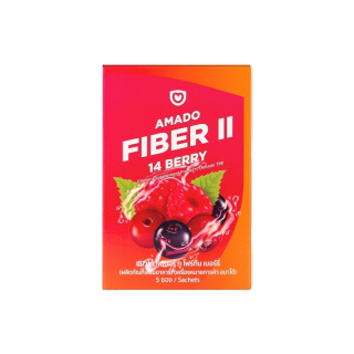 Amado FIBER ll - อมาโด้ ไฟเบอร์ ทู 1 กล่อง ( 5 ซอง )