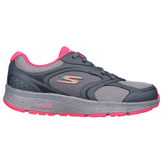 Skechers สเก็ตเชอร์ส รองเท้าผู้หญิง รองเท้าวิ่ง Women GOrun Consistent Vivid Horizon Running Shoes - 128285-GYPK Air-Cooled Goga Mat M-STRIKE, Ortholite, Ultra Light Cushioning (Live)
