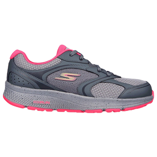 Skechers สเก็ตเชอร์ส รองเท้าผู้หญิง รองเท้าวิ่ง Women GOrun Consistent Vivid Horizon Running Shoes - 128285-GYPK Air-Cooled Goga Mat M-STRIKE, Ortholite, Ultra Light Cushioning (Live)