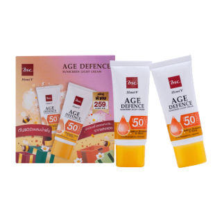 HONEI V BSC AGE DEFENCE SUNSCREEN LIGHT CREAM SPF50+ PA++++ 30 กรัม ครีมกันแดดผสมน้ำผึ้ง&ไฮยา