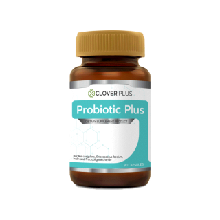 ใหม่! Clover Plus Probiotic Plus โพรไบโอติกส์ พลัส 1กระปุก (อาหารเสริมเพื่อสุขภาพ)