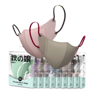 AIR 秋の娘🪵 แมสญี่ปุ่นทรงหน้าเรียว (10 ชิ้น) พรีเมี่ยม สีโทนสุภาพ ทรงสวย กระชับ สาวหน้าอวบ แมสแบรนด์นำเข้า