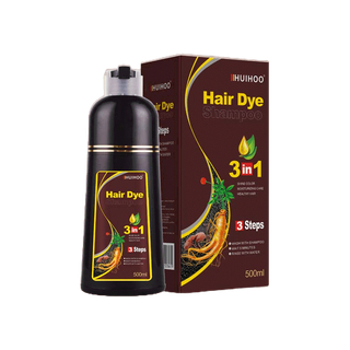 โปรโมชั่น : แชมพูปิดผมหงอก HUIHOO hair dye Shampoo 3in1 ย้อม บำรุง ปิดผมขาว