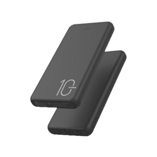 KIVEE แบตสำรอง 10000mAh พาวเวอร์แบงค์ 2.1A Power Bank บางและพกพาสะดวก Dual USB Powerbank for Samsung Xiaomi oppo vivo