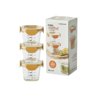 LocknLock เซ็ตกล่องแก้วใส่อาหารสำหรับเด็ก Baby Food Container รุ่น LLG510S3