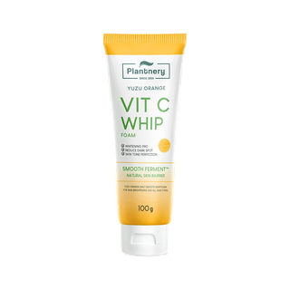 [ลดทันที 75 กรอกโค้ด NATULXGCV8]Plantnery Yuzu Orange Vitamin C Whip Foam 100 g วิป โฟมล้างหน้าสูตรส้มยูซุ วิตามินซี