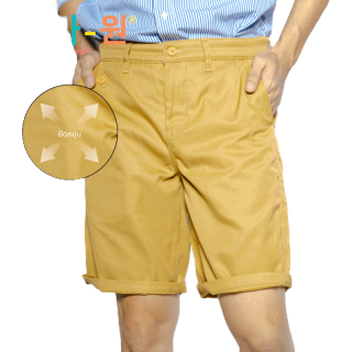 era-won กางเกงขาสั้น รุ่น Classic Shorts สี Mcdonald - มัสตาจ