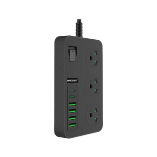 ปลั๊กไฟ ONESAM รุ่น T09-PD(PLUGTHAI) เต้ารับ 3 ช่อง 3.1A 2300W PD 2 พอร์ต USB 4 พอร์ต มีสวิตซ์ ยาว 2,5 เมตร(สีดำ)