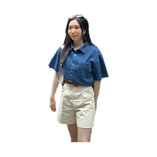 UIUI | 2pocket denim shirt เสื้อเชิ้ตกระดุม กระเป๋าหน้า