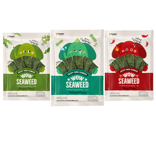 [ร้านขนมลุงคัง]สาหร่ายทอดกรอบ ตรา ว้าว ซีวีด wow seaweed 12 กรัม สาหร่ายทะเลทอดกรอบ