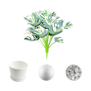 คุ้มสุด มีของแถมP005 สินค้าพร้อมส่งเร็วทันใจ ต้นไม้ปลอม Monstera 12ใบ สูง65cm/18ใบ สูง85cm มอนสเตอร่าด่าง ตกแต่งบ้าน