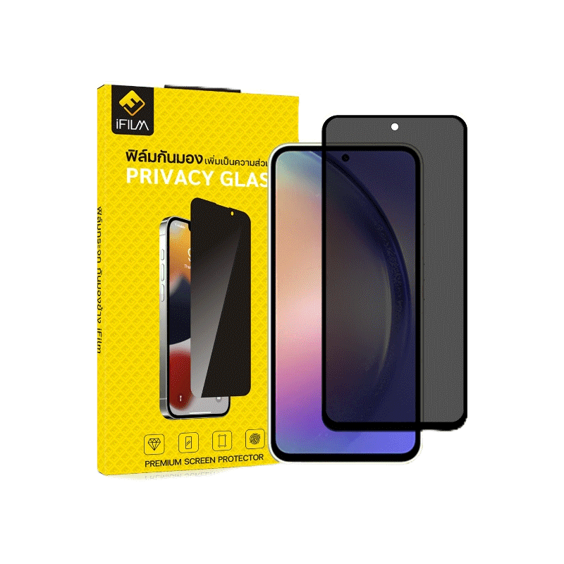  iFilm ฟิล์มกันมอง privacy สำหรับ samsung a02 a04 a05 a13 a14 a22 a23 a32 a33 a52 a53 a54 a72 ฟิล์มกันเสือก ฟิล์มกระจก