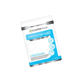 Clover Plus Ginkgo CoQ10 (7 แคปซูล) บำรุงสมองและหัวใจ ลดอาการเจ็บหน้าอก ลดโอกาสเกิดโรคมะเร็ง มีสารสกัดจากใบแปะก๊วย
