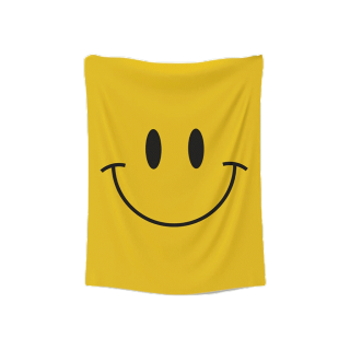 ผ้าติดผนัง ผ้าแขวนผนัง ผ้าตกแต่ง Smiley WCA00043 #SOdAhome #SOdAPrintinG #WallCloth