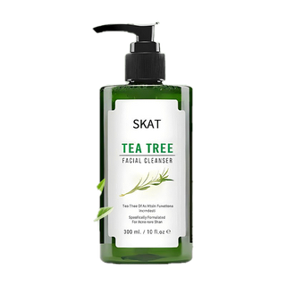 เจลล้างหน้า โฟมล้างหน้า สูตรอ่อนโยน สำหรับคนเป็นสิว และผิวแพ้ง่าย SKAT PH Balance5.5 Tea Tree Facial Cleanser 300ml(1471