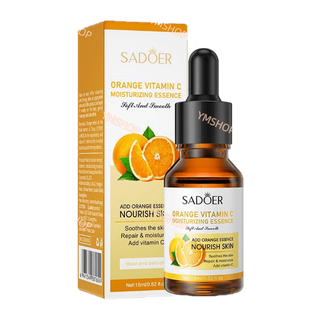 เซรั่มวิตามินซีสด SADOER Essence 15 ml เซรั่มบำรุงผิวล้ำลึก สูตรใหม่ ว่านหางจระเข้ สารสกัดจากส้ม เซรั่ม ผิวนุ่มเนียน