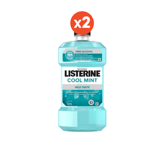 โปรโมชั่น Flash Sale : [ขายดี] Listerine ลิสเตอรีน น้ำยาบ้วนปาก คููลมินต์ ซีโร่ 750มล. แพ็คคู่