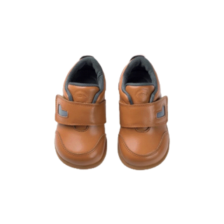 พร้อมส่ง(โค้ด130:4YSQ4Z6C)รุ่นขายดี รองเท้าเด็กกันลื่น สำหรับเด็กหัดเดิน (BBA22186-BR) หนังแท้ สีน้ำตาล นิ่ม ไม่กัดเท้า