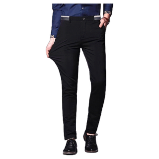 Local Delivery Men Slack Pant Formal Korean Slim Fit Office Stretchable Black Long Trousers Man Casual Business Black Pants