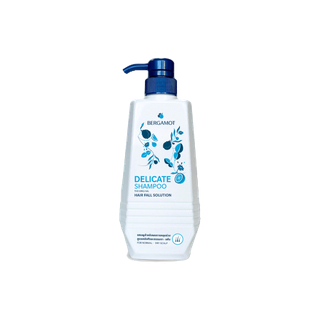 ขนาดใหม่! BERGAMOT® THE ORIGINAL DELICATE SHAMPOO 500 ml. แชมพูลดผมขาดหลุดร่วง (หนังศีรษะธรรมดา) ขวดหัวปั๊ม
