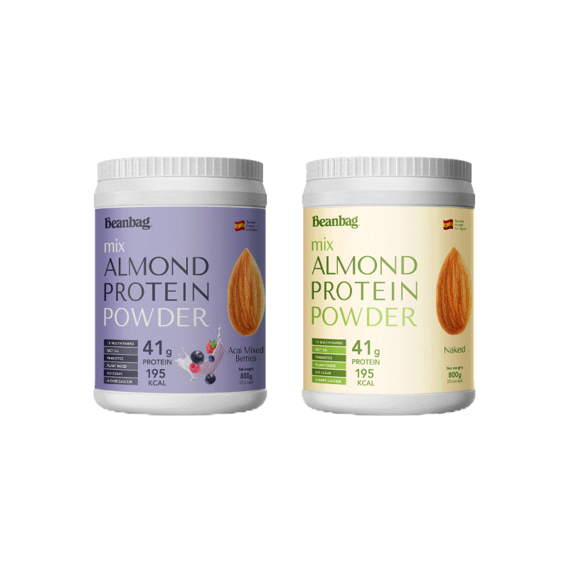 [ลดเพิ่มสูงสุด 360.- BEANPD360] Duo Set Beanbag Mix Almond Protein Powder 800g 2 bottles เลือกรสชาติได้