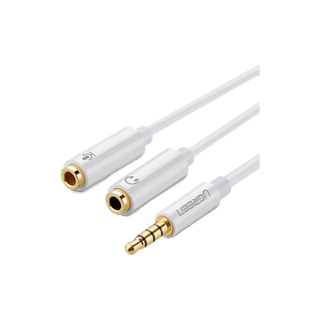 UGREEN รุ่น AV141 สายAUX3.5 Splitter แยกเสียงและไมค์ AUX3.5 Male to 2 Female