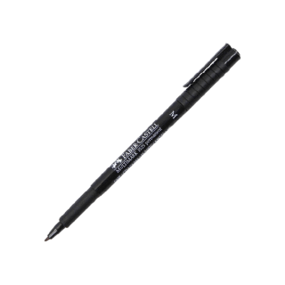Faber-Castell ปากกาเขียนแผ่นใส ลบไม่ได้ M สีดำ