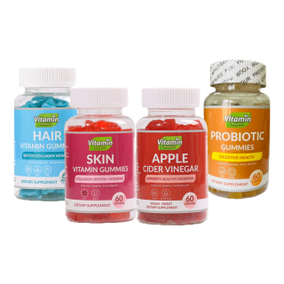 Vitamin Projects Gummies ไวตามิน กัมมี่ [เลือกสูตร - ผม/ผิว/น้ำหนัก/ขับถ่าย] [60 เม็ด/กระปุก] วิตามินบำรุงผิว
