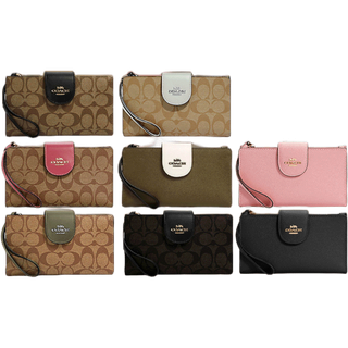 โปร 1,990 บาท COACH TECH WALLET IN COLORBLOCK SIGNATURE CANVAS