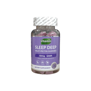 Vitamin Projects GABA sleep Gummies กัมมี่ช่วยให้นอนหลับ หลับลึก ผ่อนคลาย [สีน้ำเงินม่วง] [60 กัมมี่] [1 กระปุก]