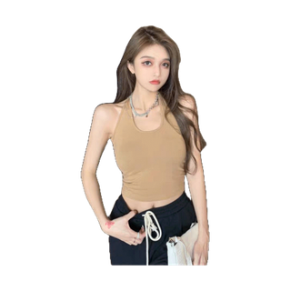 MKL เสื้อกล้าม สายคล้องคอ เว้าด้านหลัง มีฟองน้ำในตัว ผ้านิ่มใส่สบาย สุดเซ็กซี่ สำหรับผู้หญิง #550