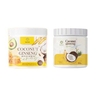 Coconut Ginseng Cream ครีมโสมมะพร้าว โสมมะพร้าวกลูต้า โสมมะพร้าวคอลลาเจน/Coconut Ginseng Royal Scrub สครับโสมมะพร้าว