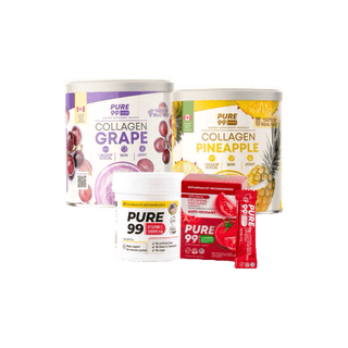 โปรโมชั่น : ไม่มีของแถม - Pure99 Vitamin C x Lycopene x Collagen Peptide ได้คอลลาเจน 2 รสชาติ