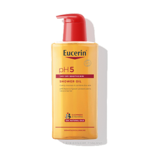 Eucerin pH5 VERY DRY SENSITIVE SKIN SHOWER OIL 400 ML ยูเซอริน พีเอช5 เวรี่ ดราย เซ็นซิทีฟ สกิน ชาวเวอร์ ออยล์ 400 มล. (ยูเซอริน ครีมอาบน้ำผสมน้ำมัน สำหรับผิวแห้งมาก บอบบางแพ้ง่าย)