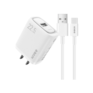 KIVEE ชุดชาร์จเร็ว 22.5W QC3.0 หัวชาร์จเร็ว USB-A to type C/Micro Charger Set 5A สายชาร์จพร้อมปลั๊ก for Android Samsung